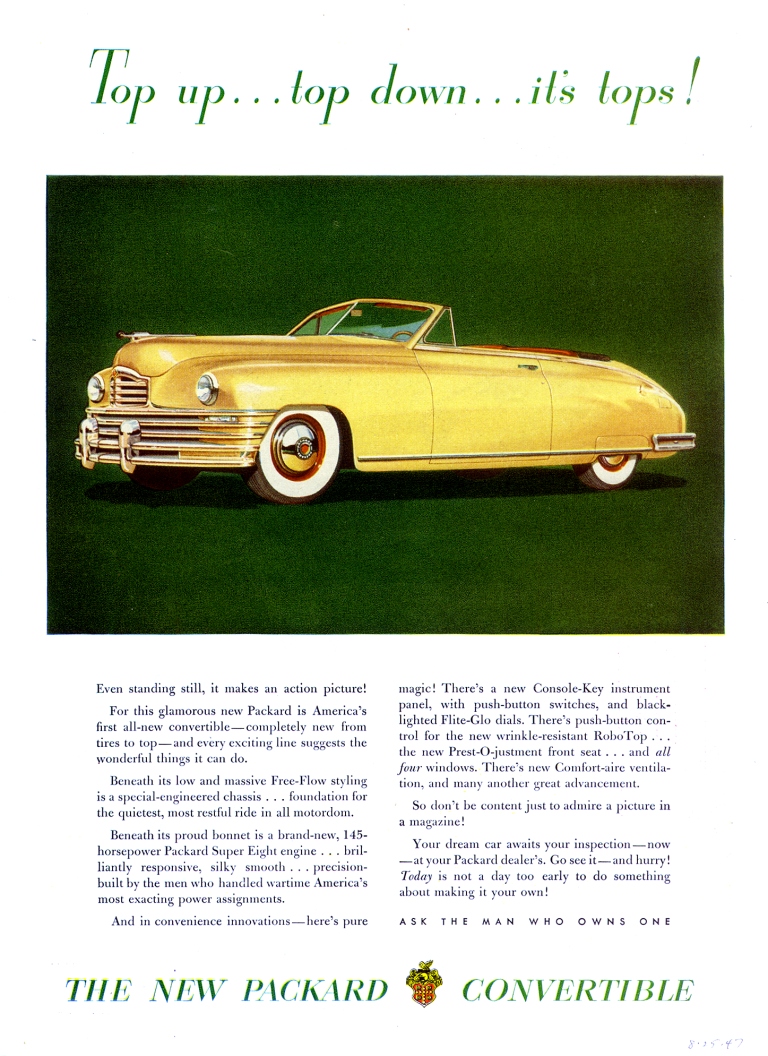 1948 Packard Auto Advertising